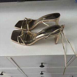 Bellini Gold Strappy Heels